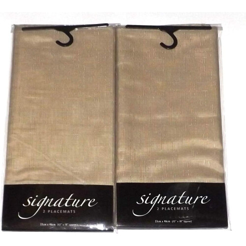 Gr8 Home (Latte) Set Of 4 Polyester Placemats Dining Table Mats 1