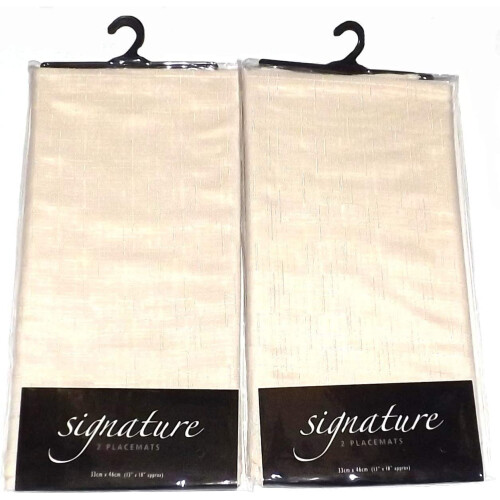Gr8 Home (Cream) Set Of 4 Polyester Placemats Dining Table Mats 1