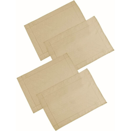 Gr8 Home (Latte) Set Of 4 Polyester Placemats Dining Table Mats