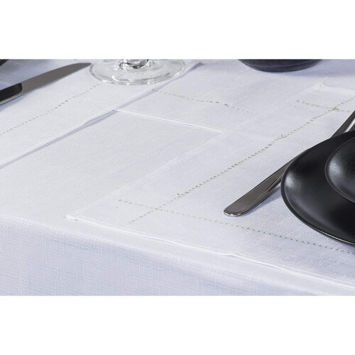 Gr8 Home (White) Set Of 4 Polyester Placemats Dining Table Mats 2