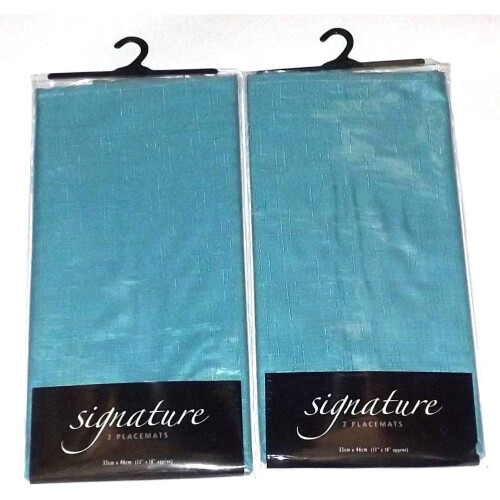 Gr8 Home (Teal) Set Of 4 Polyester Placemats Dining Table Mats 1
