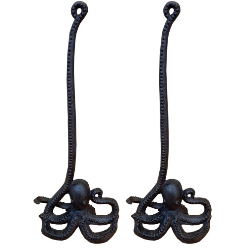 Selections Octopus Loo Roll Holder in Cast Iron (Set of 2)