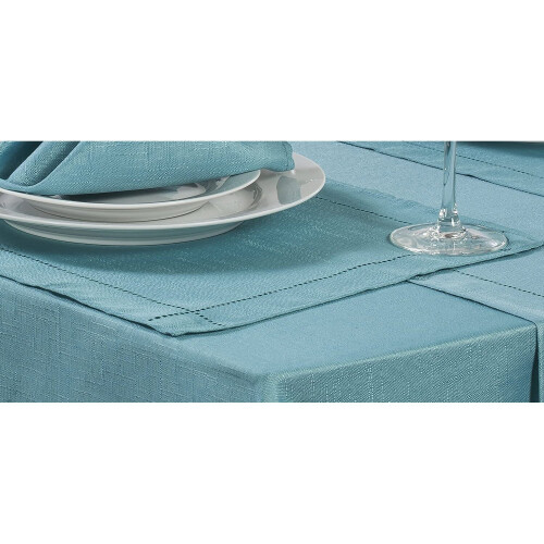 Gr8 Home (Teal) Set Of 4 Polyester Placemats Dining Table Mats 2