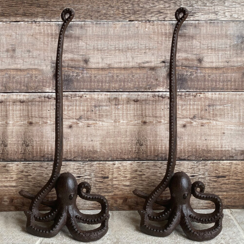 Selections Octopus Loo Roll Holder in Cast Iron (Set of 2) 1