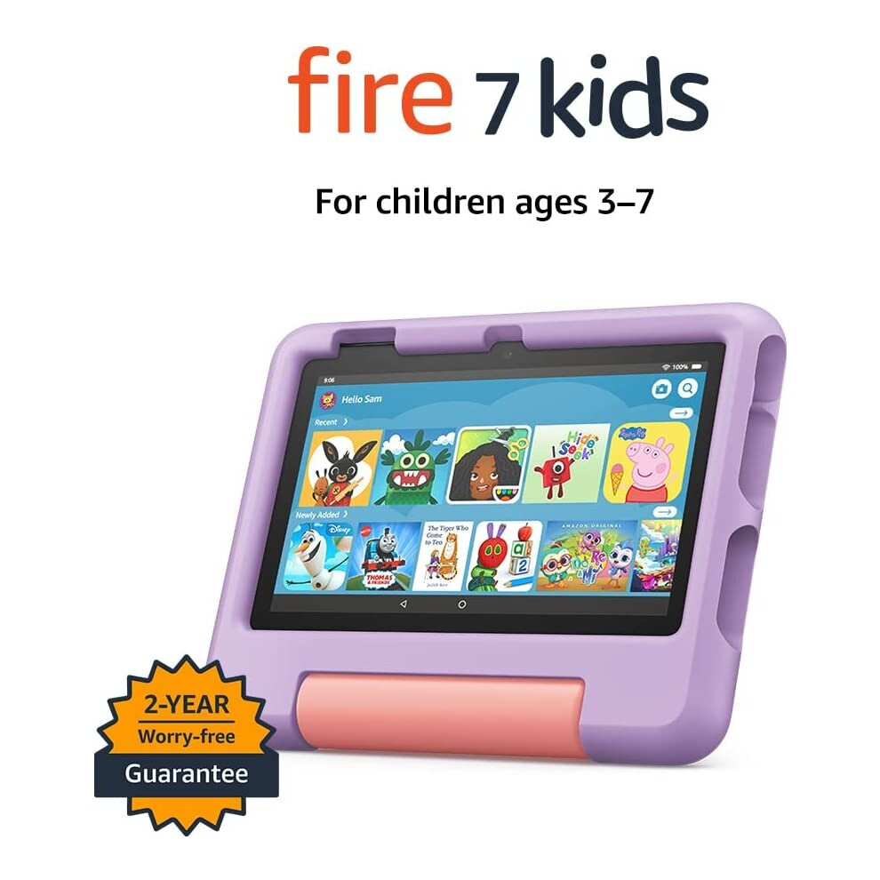 AMAZON Fire 7 Kids Tablet (2022) - 16 GB, Purple on OnBuy