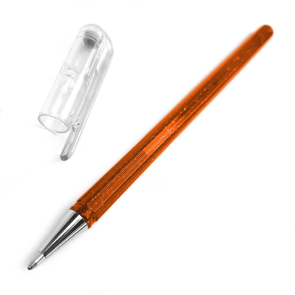 Pentel Hybrid - Dual Metallic - Liquid Gel Rollerball Pen - K110 - / Metallic - Single Orange/Yellow