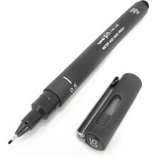 Uni Pin Fineliner Drawing Pen - 0.5mm Nib - Dark Grey Ink - Single