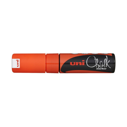 Uni-Ball Marqueur craie - POSCA - Orange - Pointe large biseautée - Effaçable - Opaque 1