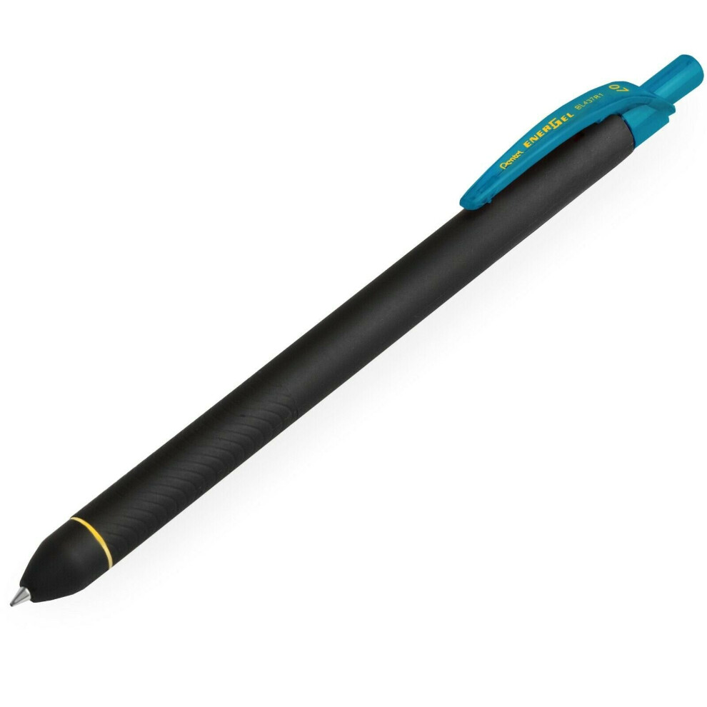 Pentel Energel BL437R1 Retractable Gel Ink Rollerball Pen - 0.7mm Nib - Turquoise - Single