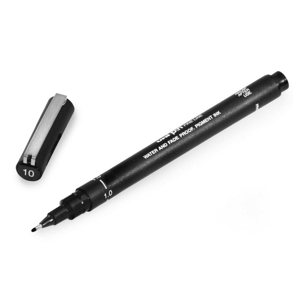 Uni Pin Fineliner Drawing Pen - 1.0mm Nib - Black Ink - Single