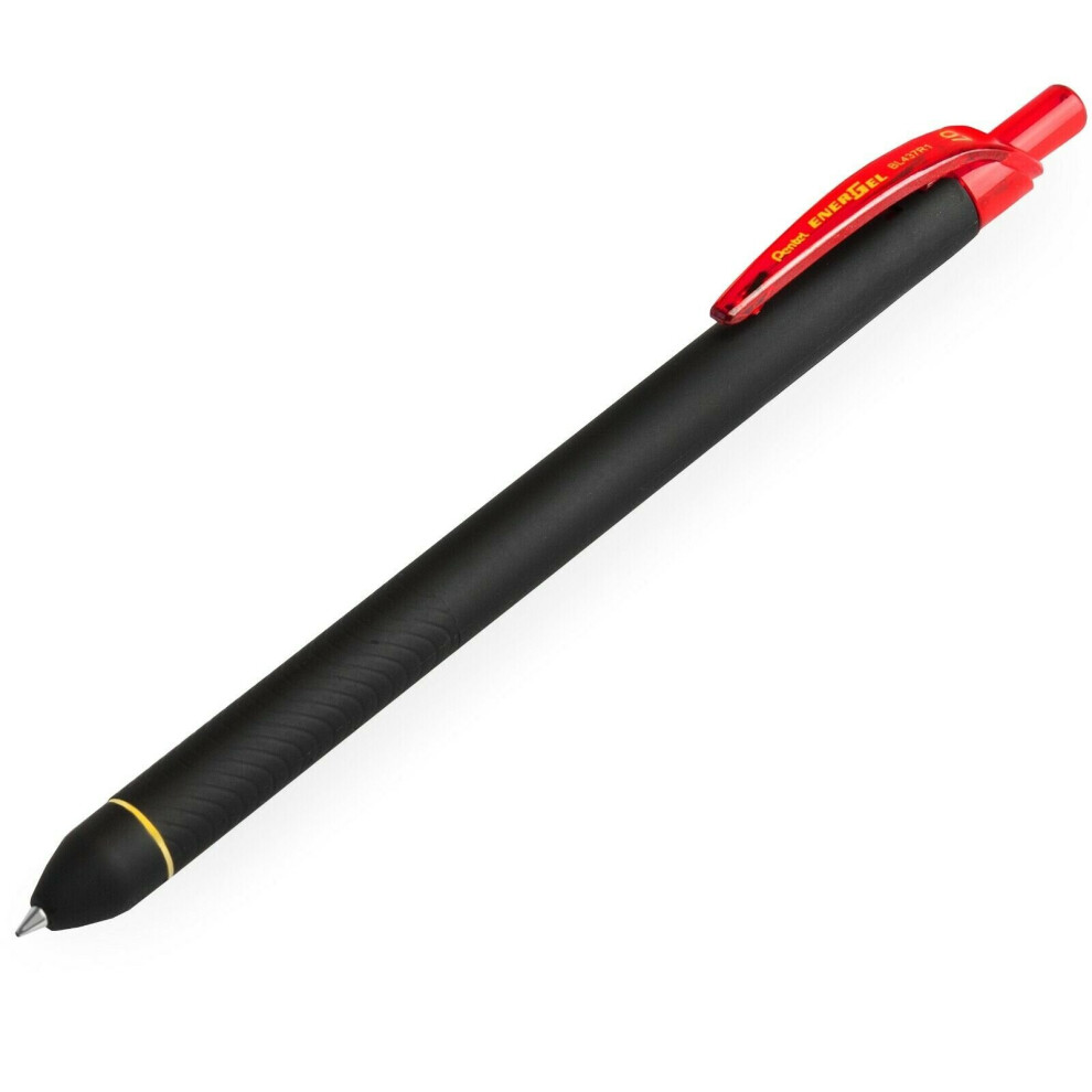 Pentel Energel Bl437r1 Retractable Gel Ink Rollerball Pen - 0.7Mm Nib - Red - Single