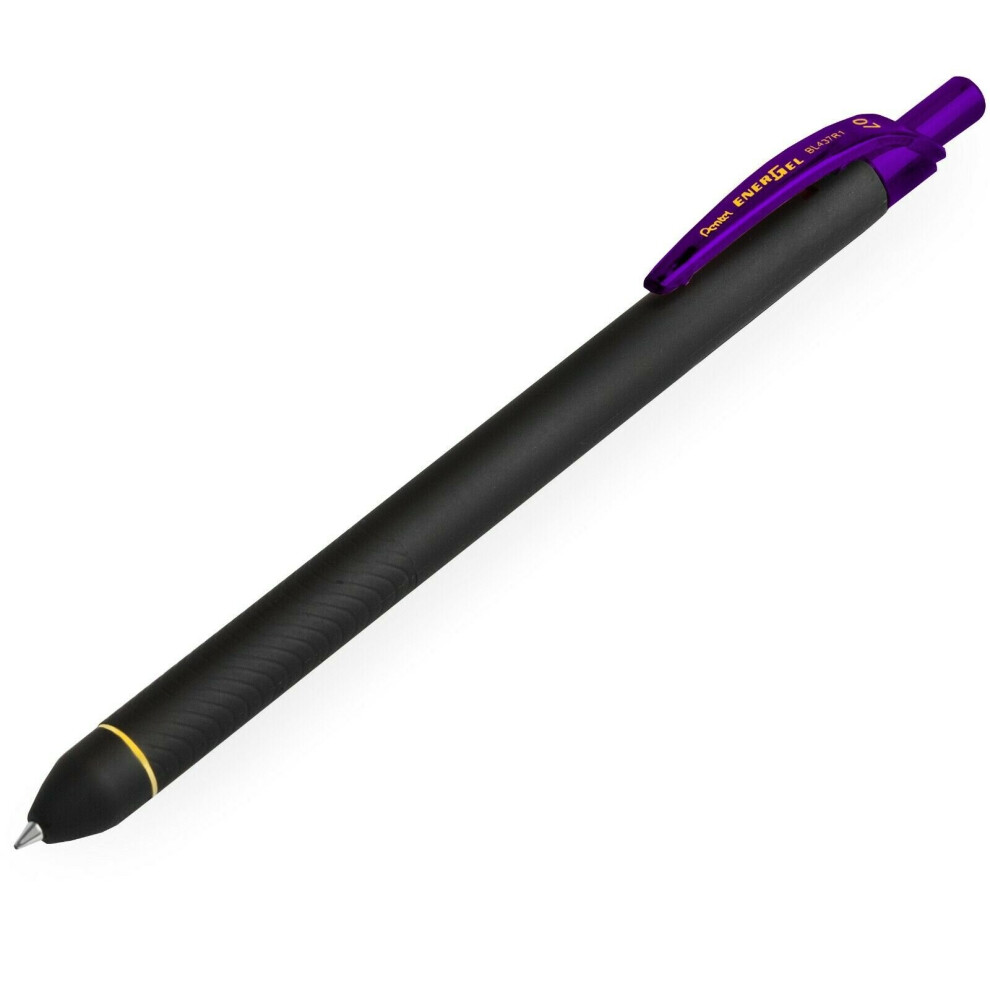 Pentel Energel Bl437r1 Retractable Gel Ink Rollerball Pen - 0.7Mm Nib - Violet - Single