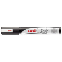 Liitutaulukynä - Uni-Ball - Uni Chalk Marker - Kapea kartiomainen kärki - Pyyhittävä - Musta