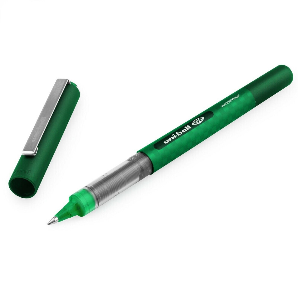 Uni-Ball EYE - UB-157D Rollerball Pens - 0.7mm Nib - Green Ink - Single