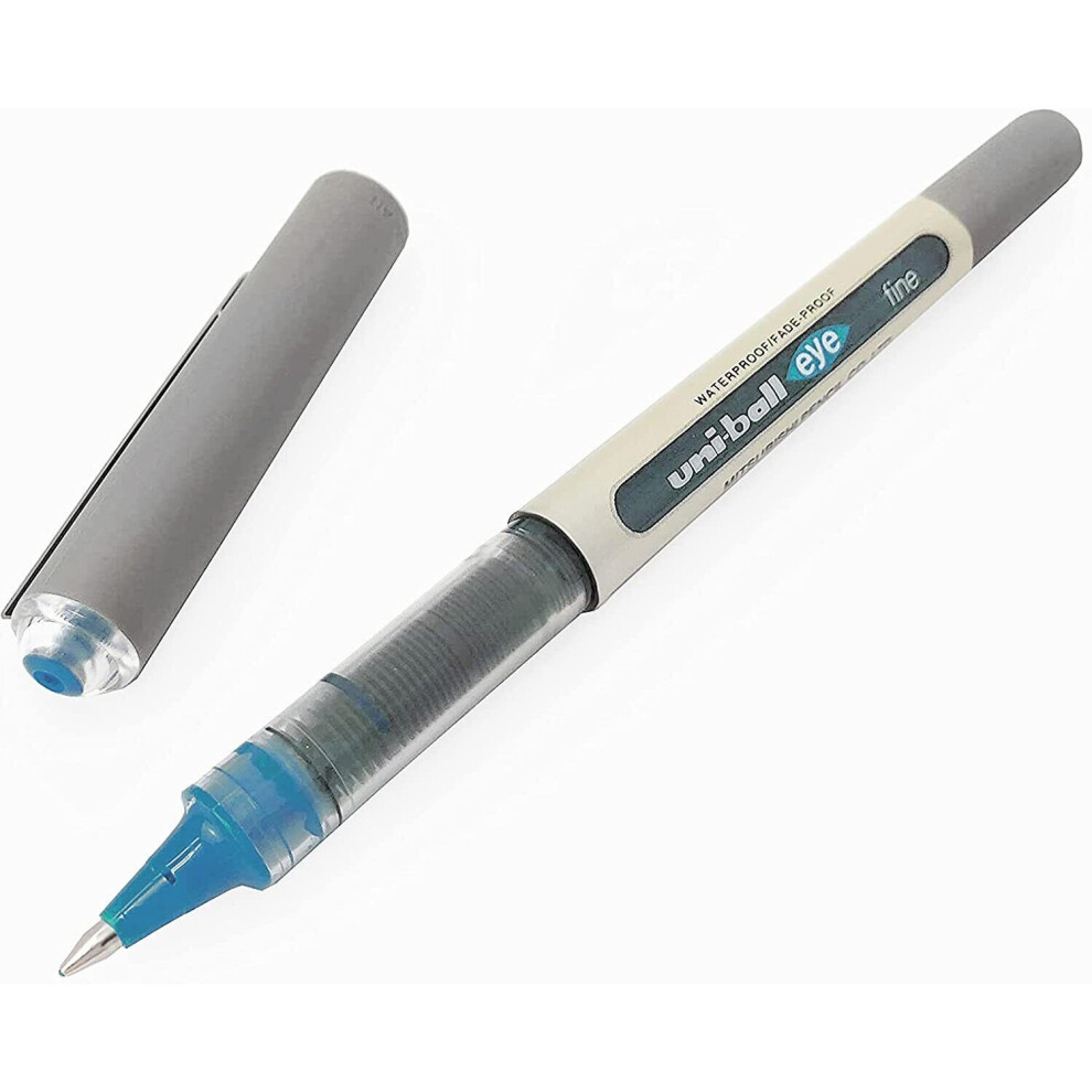 Uni-Ball EYE - UB-157 Rollerball Pens - 0.7mm Nib - Light Blue Ink - Single