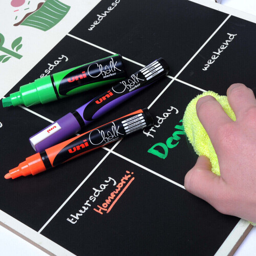 Uni-Ball Uni Kreidemarker Uni Ball breite Spitze dunkelgrün neon 1