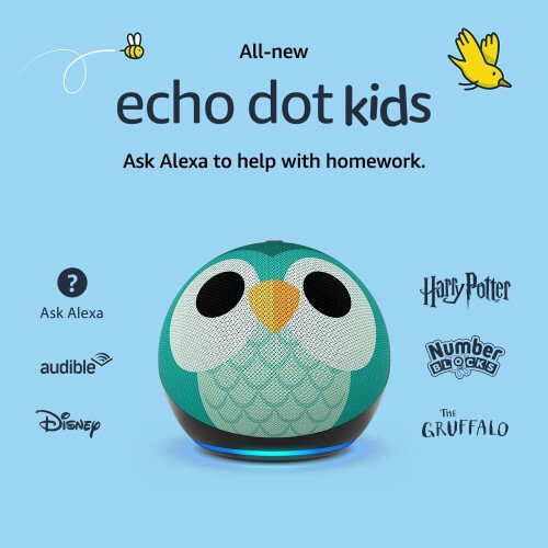 Amazon Echo Dot  Owl (5th generation, 2022 release) Kids | Designed for kids 1