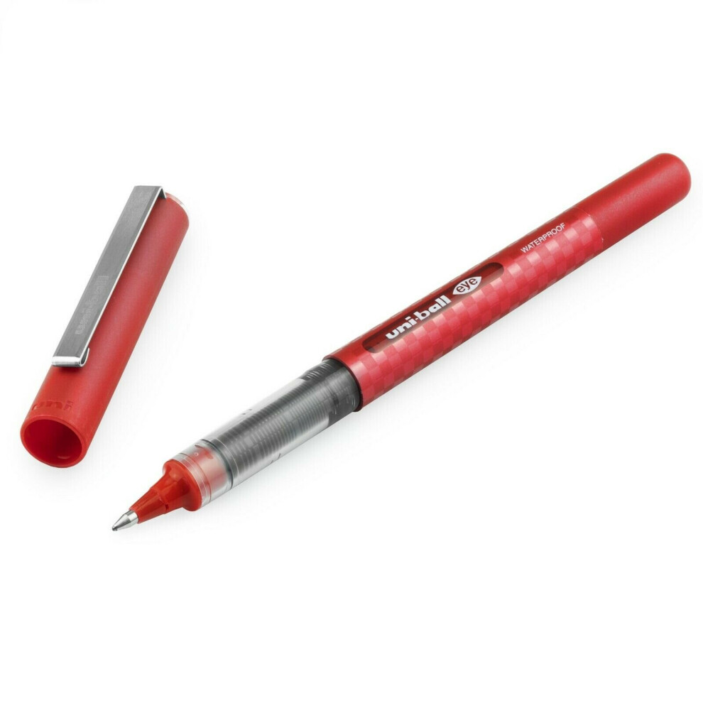 Uni-Ball EYE - UB-157D Rollerball Pens - 0.7mm Nib - Red Ink - Single