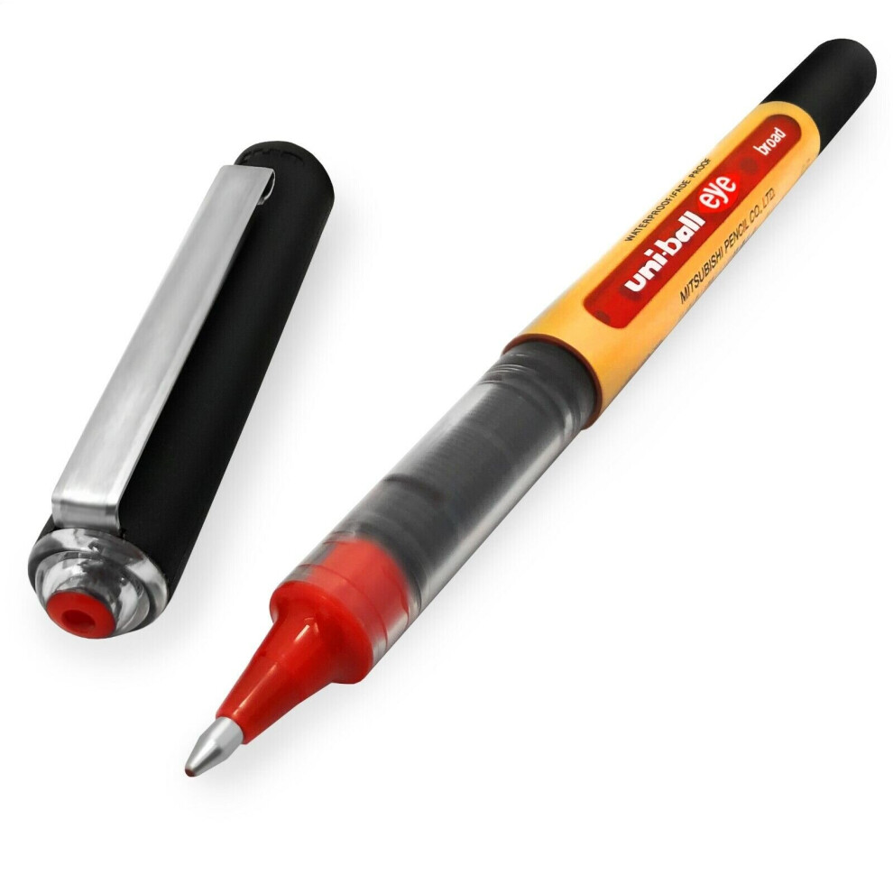 Uni-Ball UB-150-10 Micro Liquid Ink Rollerball Pens - 1.0mm - Red Ink - Single Pen