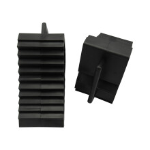 X2 Black Wheel Chocks with Handle (Tyre Caravan Truck Motorhome Car)
