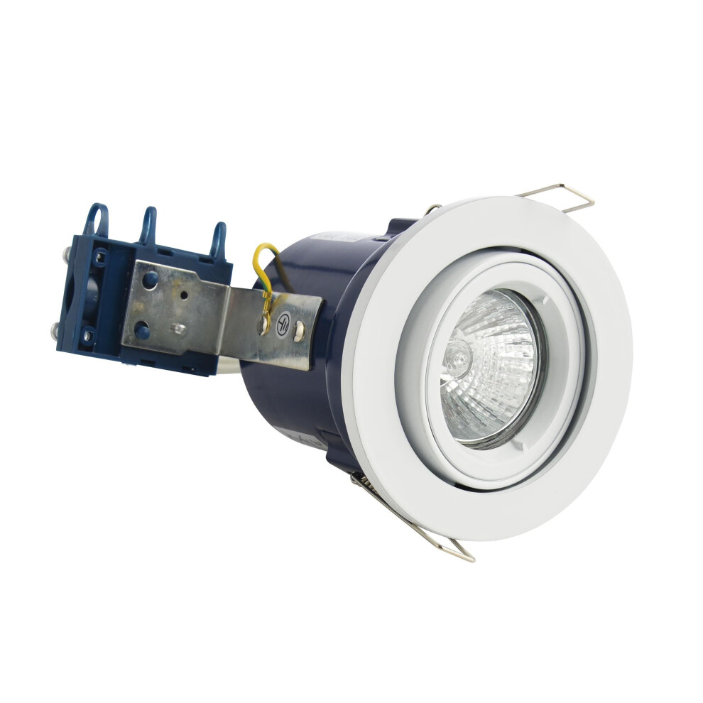 (White) Aquariss Recessed Ceiling Light GU10 Adjustable Fire Rated Downlight White-image-OPC-PB77VCG-NEW