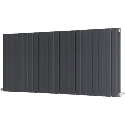 WarmeHaus (600 x 1430mm Double) Warmehaus Flat Panel Horizontal Vertical Radiator with Angled Valves 2