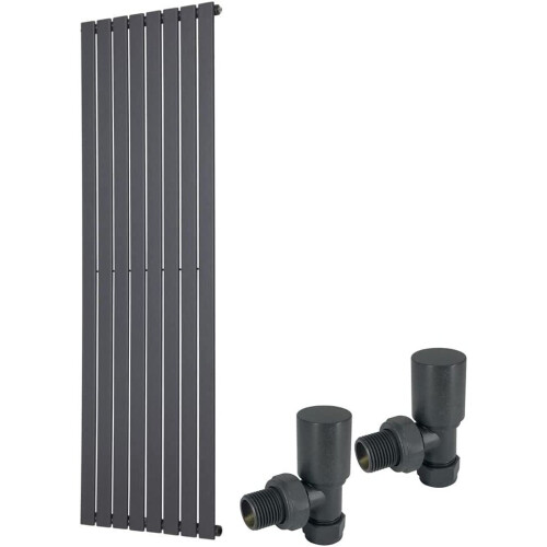 WarmeHaus (1800 x 546mm Single) Warmehaus Flat Panel Horizontal Vertical Radiator with Angled Valves