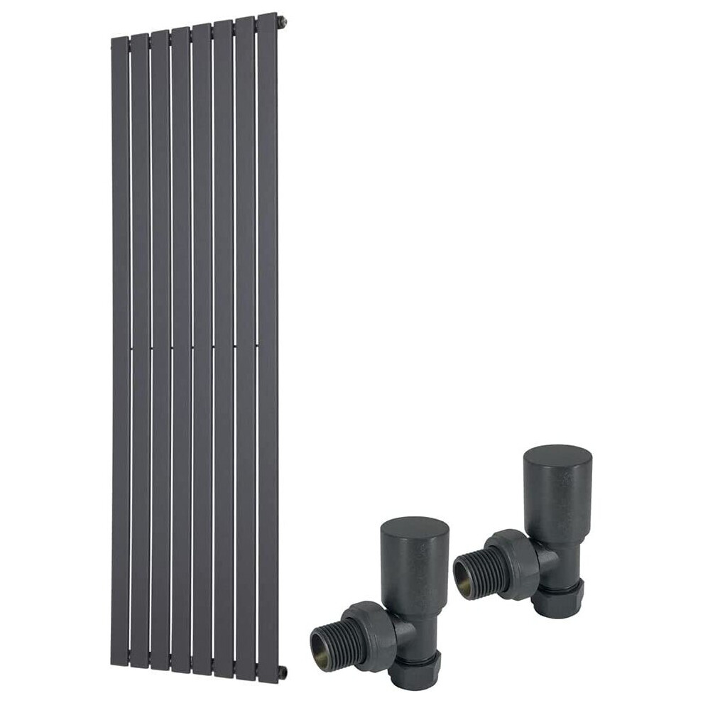 (1800 x 546mm Single) Warmehaus Flat Panel Horizontal Vertical Radiator with Angled Valves