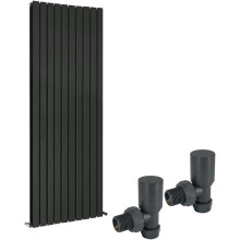 (1800 x 682mm Double) Warmehaus Flat Panel Horizontal Vertical Radiator with Angled Valves