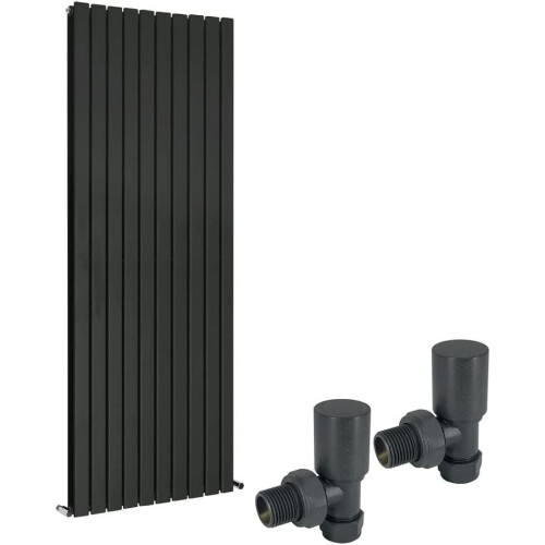 WarmeHaus (1800 x 682mm Double) Warmehaus Flat Panel Horizontal Vertical Radiator with Angled Valves
