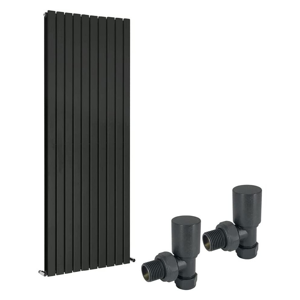 (1800 x 682mm Double) Warmehaus Flat Panel Horizontal Vertical Radiator with Angled Valves