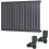 WarmeHaus (600 x 1022mm Single) Warmehaus Flat Panel Horizontal Vertical Radiator with Angled Valves 1
