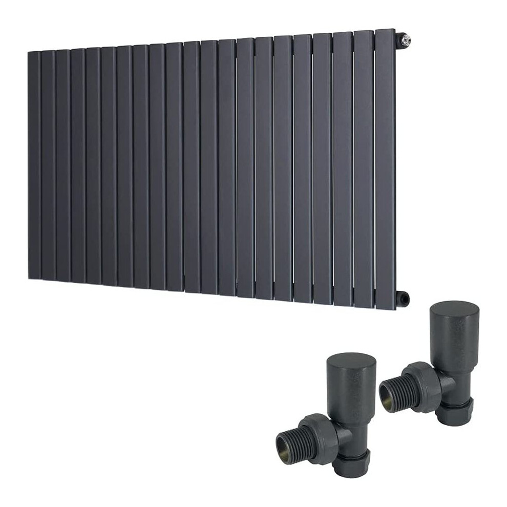 (600 X 1430Mm Single) Warmehaus Flat Panel Horizontal Vertical Radiator With Angled Valves 5056391934740