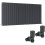 WarmeHaus (600 x 1430mm Double) Warmehaus Flat Panel Horizontal Vertical Radiator with Angled Valves 1