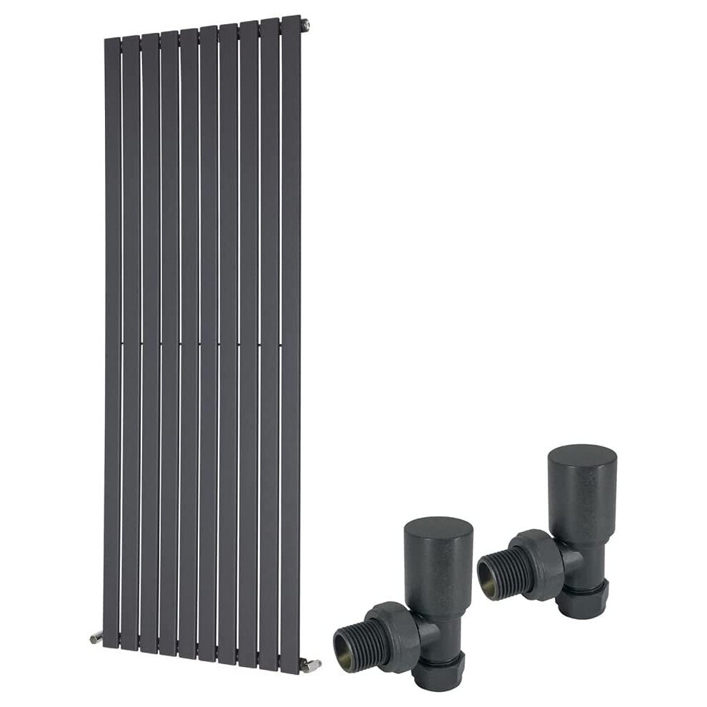 (1800 x 682mm Single) Warmehaus Flat Panel Horizontal Vertical Radiator with Angled Valves