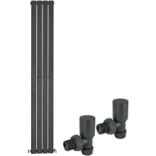 (1800 x 274mm Single) Warmehaus Flat Panel Horizontal Vertical Radiator with Angled Valves