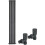 WarmeHaus (1800 x 274mm Single) Warmehaus Flat Panel Horizontal Vertical Radiator with Angled Valves 1