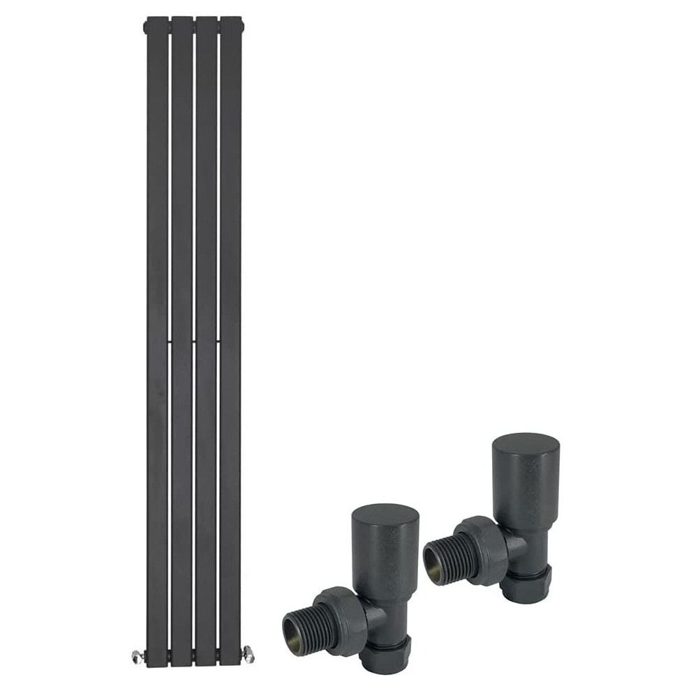 Warmehaus (1800 X 274Mm Single) Flat Panel Horizontal Vertical Radiator With Angled Valves