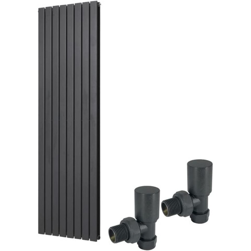 WarmeHaus (1800 x 546mm Double) Warmehaus Flat Panel Horizontal Vertical Radiator with Angled Valves