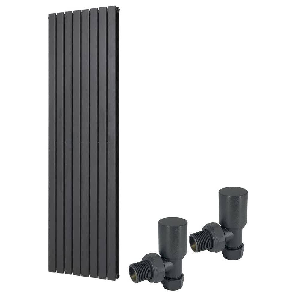 (1800 x 546mm Double) Warmehaus Flat Panel Horizontal Vertical Radiator with Angled Valves