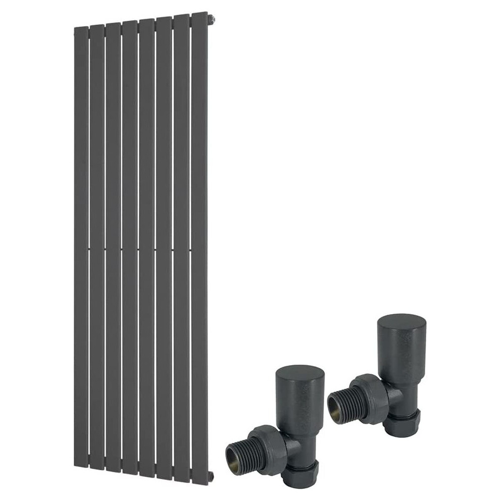 (1600 x 546mm Single) Warmehaus Flat Panel Horizontal Vertical Radiator with Angled Valves