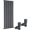 WarmeHaus (1600 x 682mm Single) Warmehaus Flat Panel Horizontal Vertical Radiator with Angled Valves 1