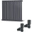 WarmeHaus (600 x 750mm Single) Warmehaus Flat Panel Horizontal Vertical Radiator with Angled Valves 1