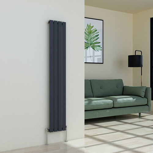 WarmeHaus (1600 x 274mm Single) Warmehaus Flat Panel Horizontal Vertical Radiator with Angled Valves 1