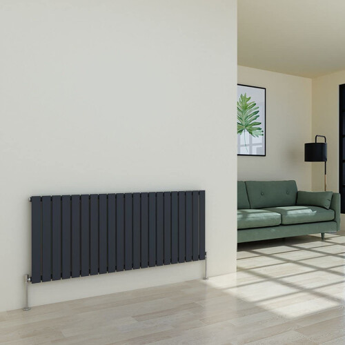 WarmeHaus (600 x 1430mm Single) Warmehaus Flat Panel Horizontal Vertical Radiator with Angled Valves 1