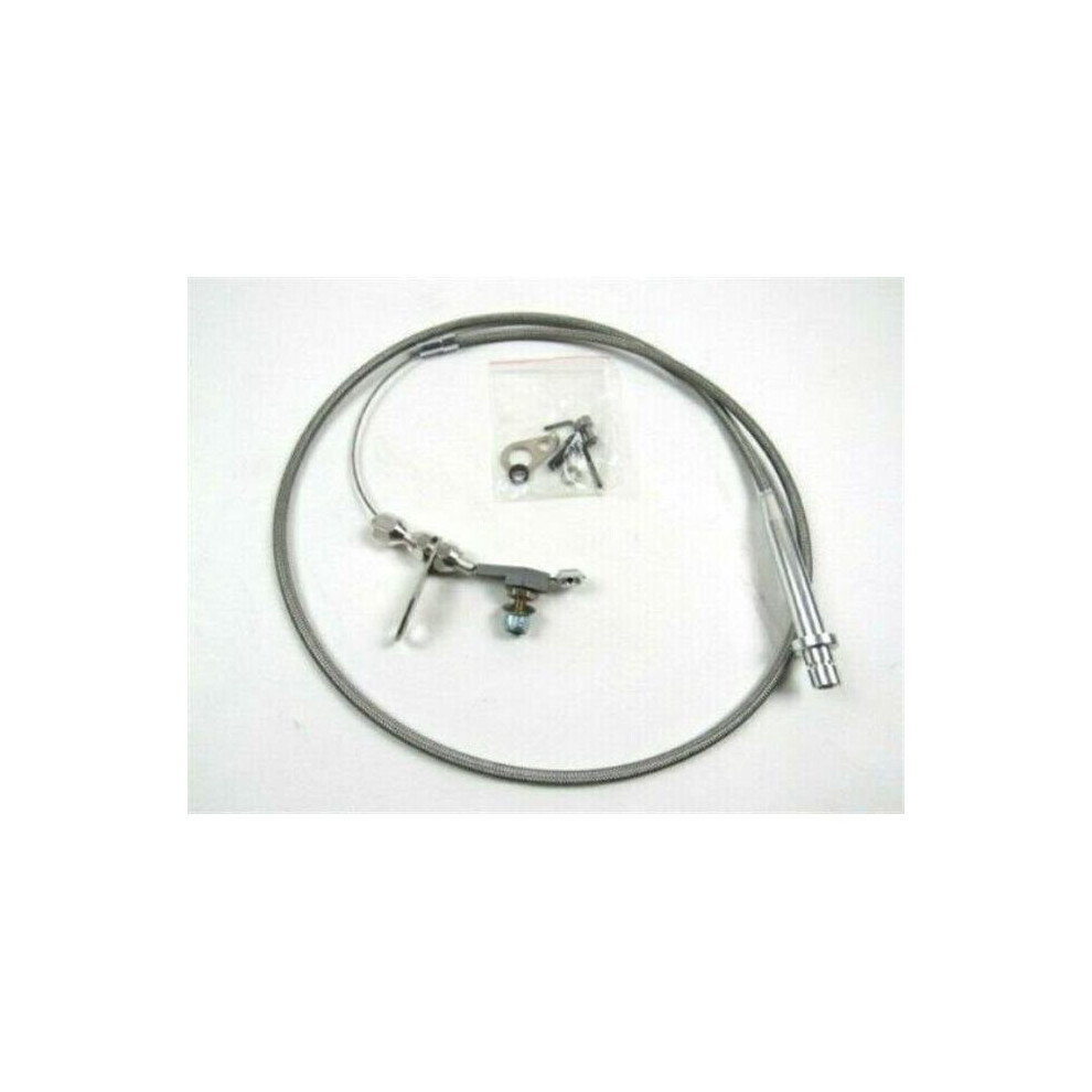 Stainless Steel Braided Kick Down Cables For Gm Th350 745704292480