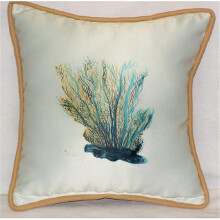 Blue Coral Small Outdoor-Indoor Pillow 12"x12"