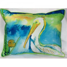 White Pelican Indoor & Outdoor Throw Pillow, 20 x 24 in.