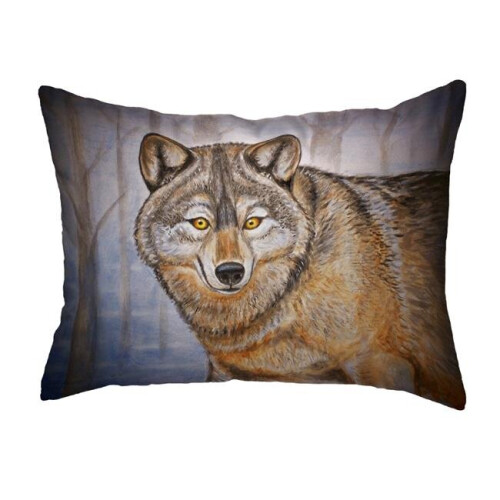 11 x 14 in. Grey Wolf Small No-Cord Pillow