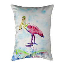 11 x 14 in. Betsys Pink Spoonbill Small No-Cord Pillow